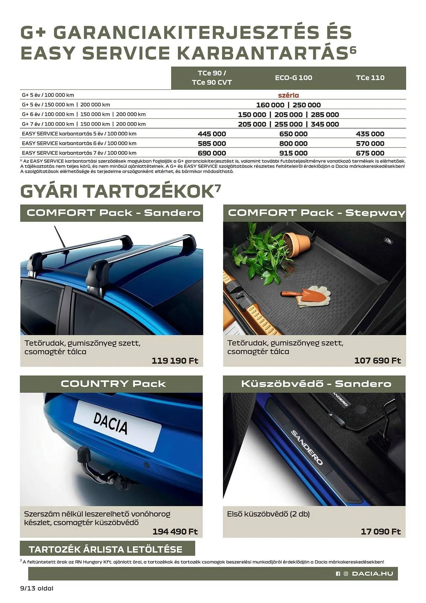 Katalógus Dacia akciós újság március 10.-tól április 20.-ig 2025. - Oldal 9