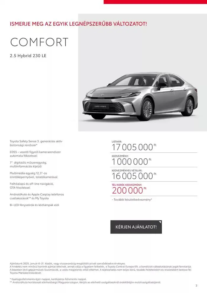 Katalógus Toyota Új Camry Hybrid január 8.-tól január 8.-ig 2026. - Oldal 3