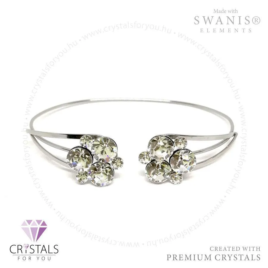 Dupla virág karkötő Swanis® prémium kristállyal díszítve