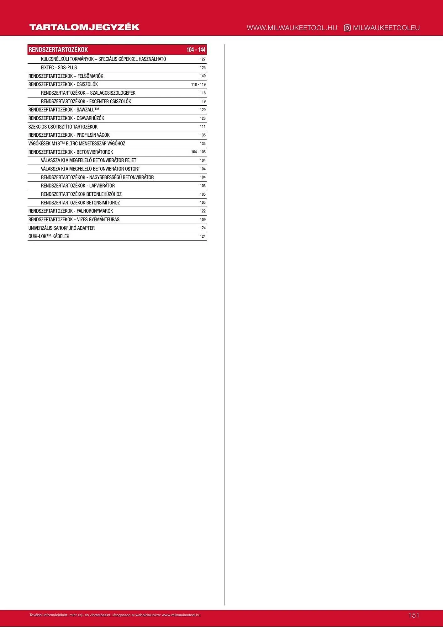 Katalógus Milwaukee akciós újság szeptember 16.-tól december 31.-ig 2026. - Oldal 151