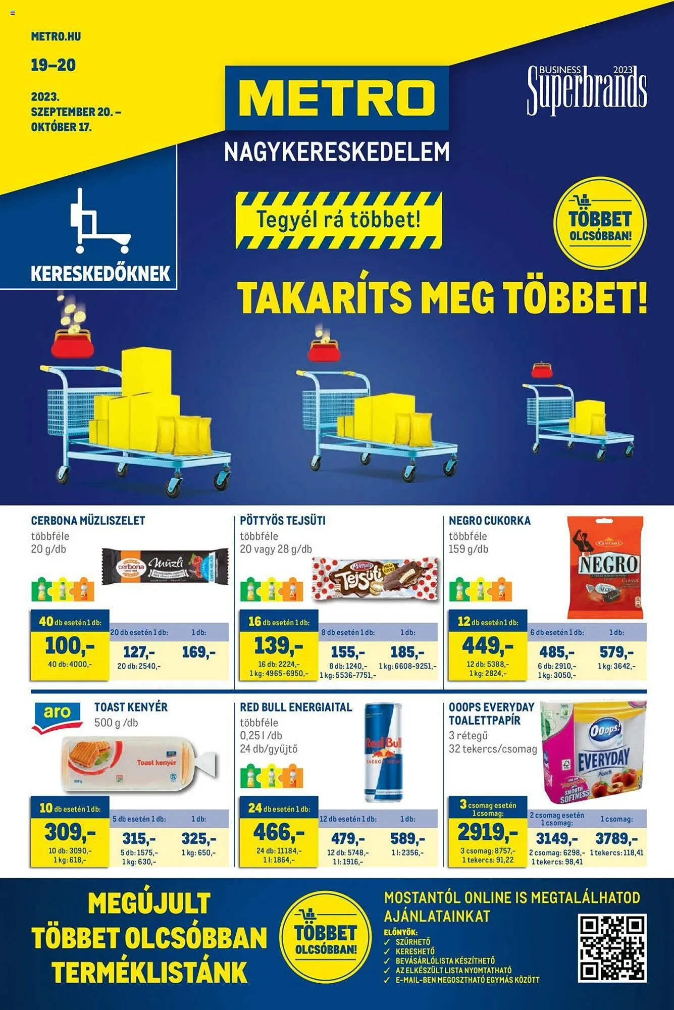 Katalógus Metro akciós újság szeptember 20.-tól október 17.-ig 2023. - Oldal 1