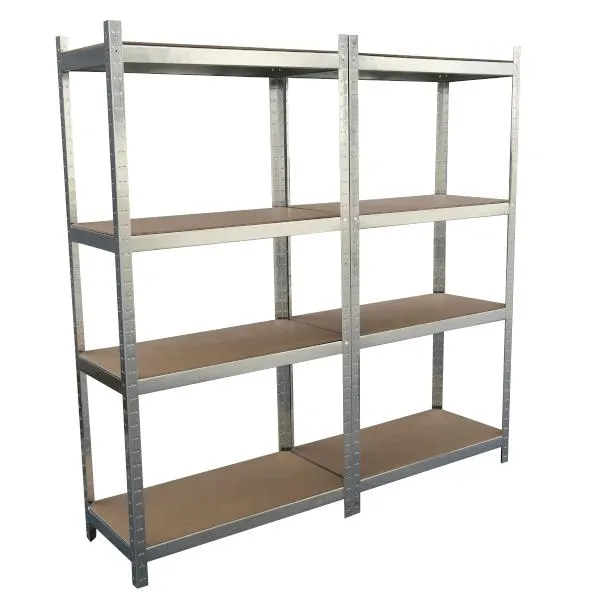 PRAKTIKER FÉMPOLC 2X4 MDF POLCCAL HORGANYZOTT 156X160X40CM TEHERBÍRÁS:60KG/POLC, ÖSSZTEHERBÍRÁS:480KG