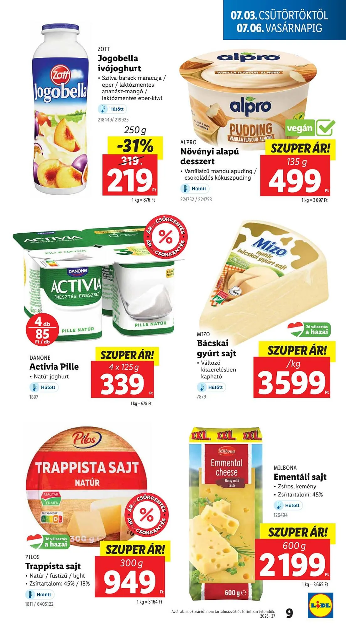 Katalógus Lidl akciós újság július 3.-tól július 9.-ig 2025. - Oldal 9
