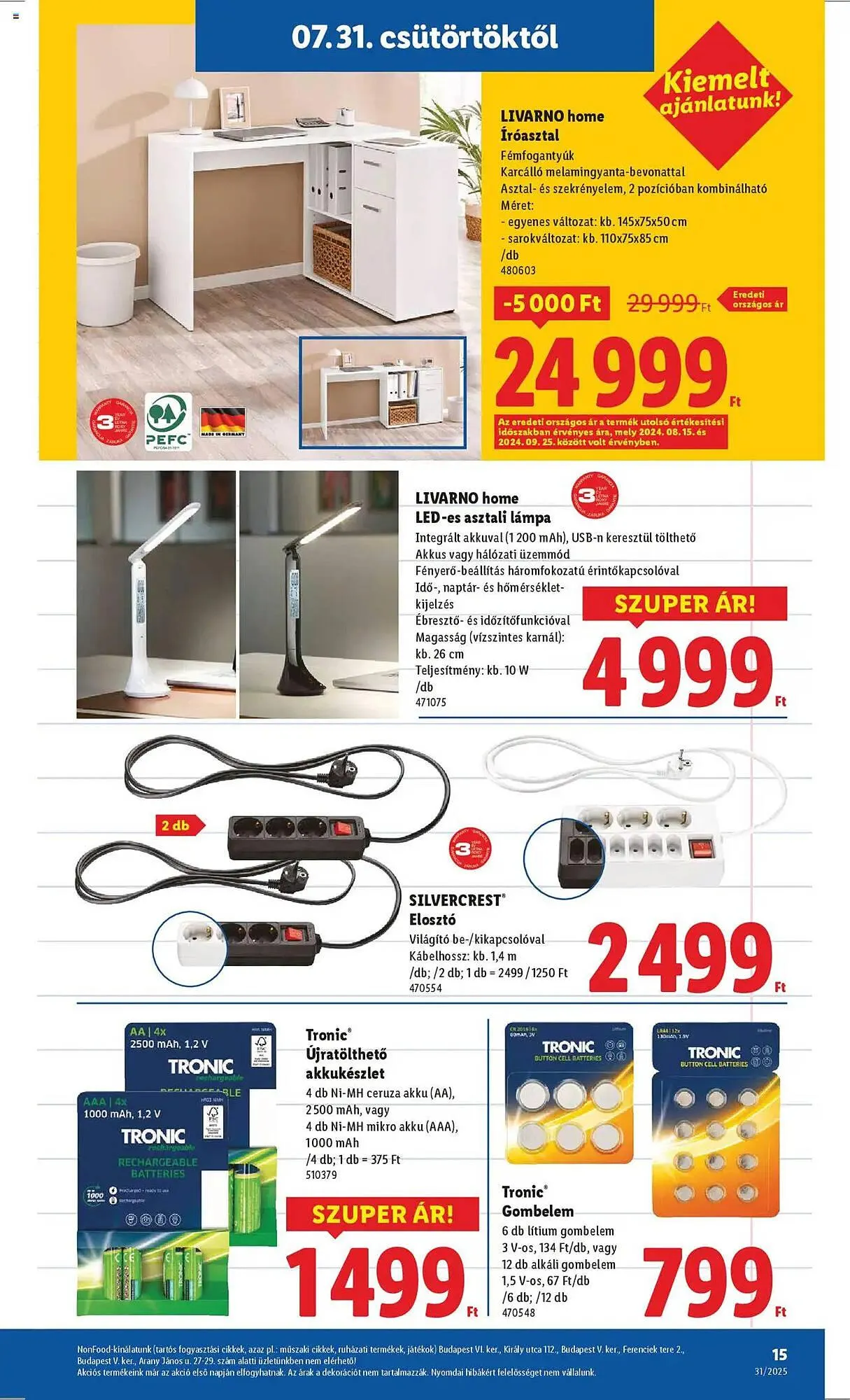 Katalógus Lidl akciós újság július 31.-tól augusztus 31.-ig 2025. - Oldal 15