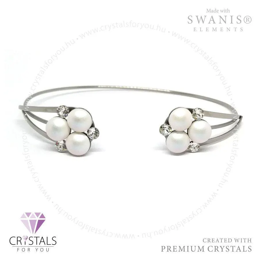 Dupla virág karkötő Swanis® prémium kristállyal díszítve