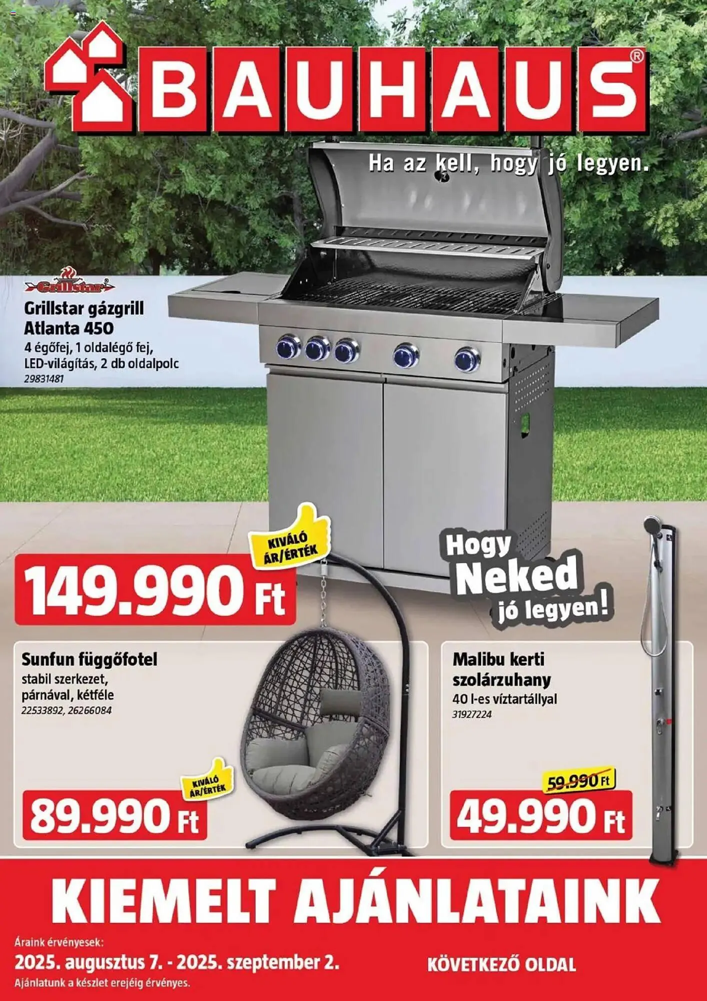 Katalógus Bauhaus akciós újság augusztus 7.-tól szeptember 2.-ig 2025. - Oldal 1