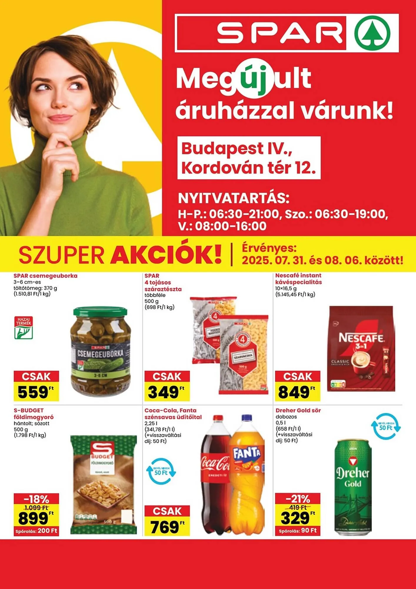 Katalógus Spar akciós újság július 31.-tól augusztus 6.-ig 2025. - Oldal 1
