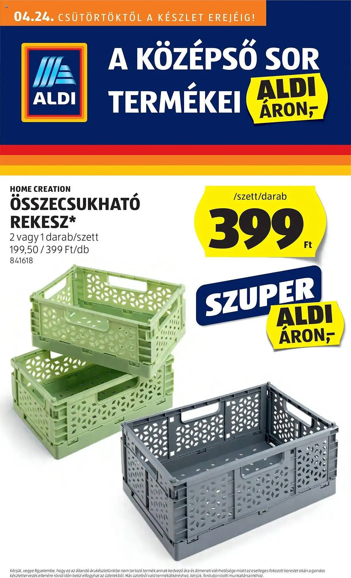 Katalógus ALDI akciós újság április 24.-tól május 6.-ig 2025. - Oldal 1