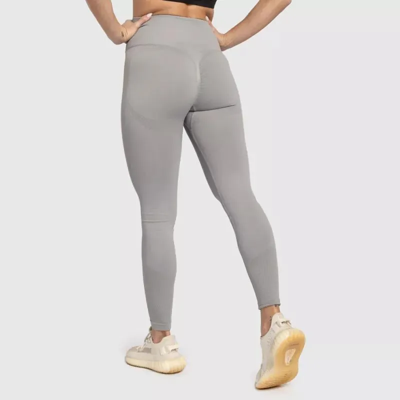 Magasderekú varrás nélküli leggings Iron Aesthetics Unison, szürke