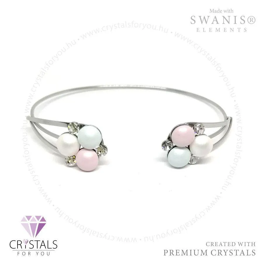 Dupla virág karkötő Swanis® prémium kristállyal díszítve