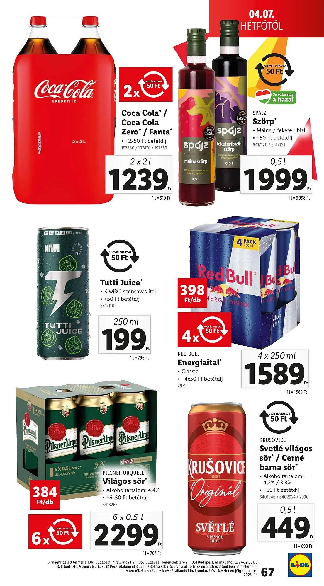 Katalógus Lidl akciós újság április 3.-tól április 9.-ig 2025. - Oldal 67