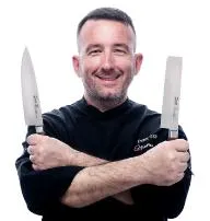 Szakácskabát EGOchef OTTAVIO cool vent bordó - rövid ujjú