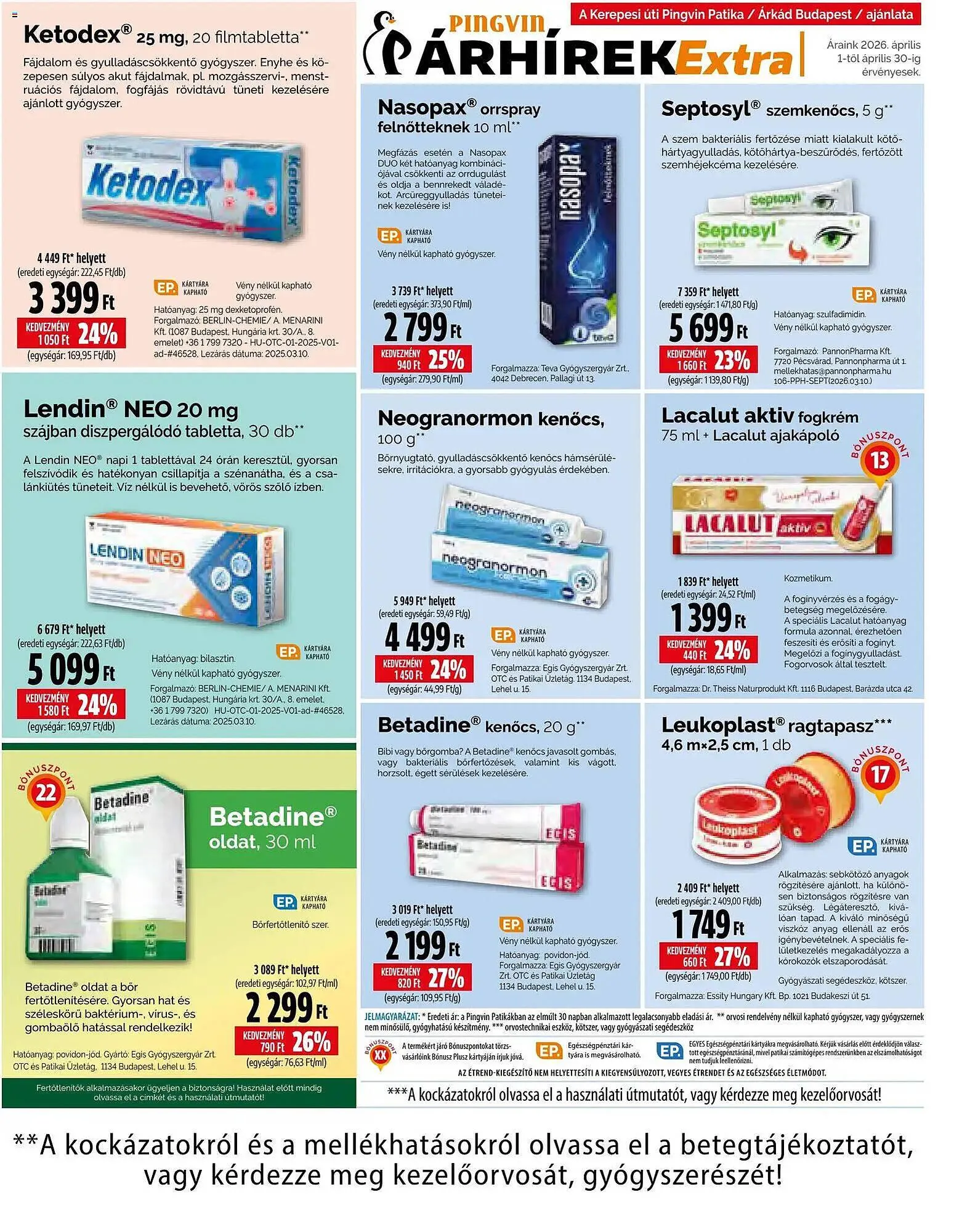Katalógus Pingvin Patika akciós újság április 1.-tól április 30.-ig 2026. - Oldal 8
