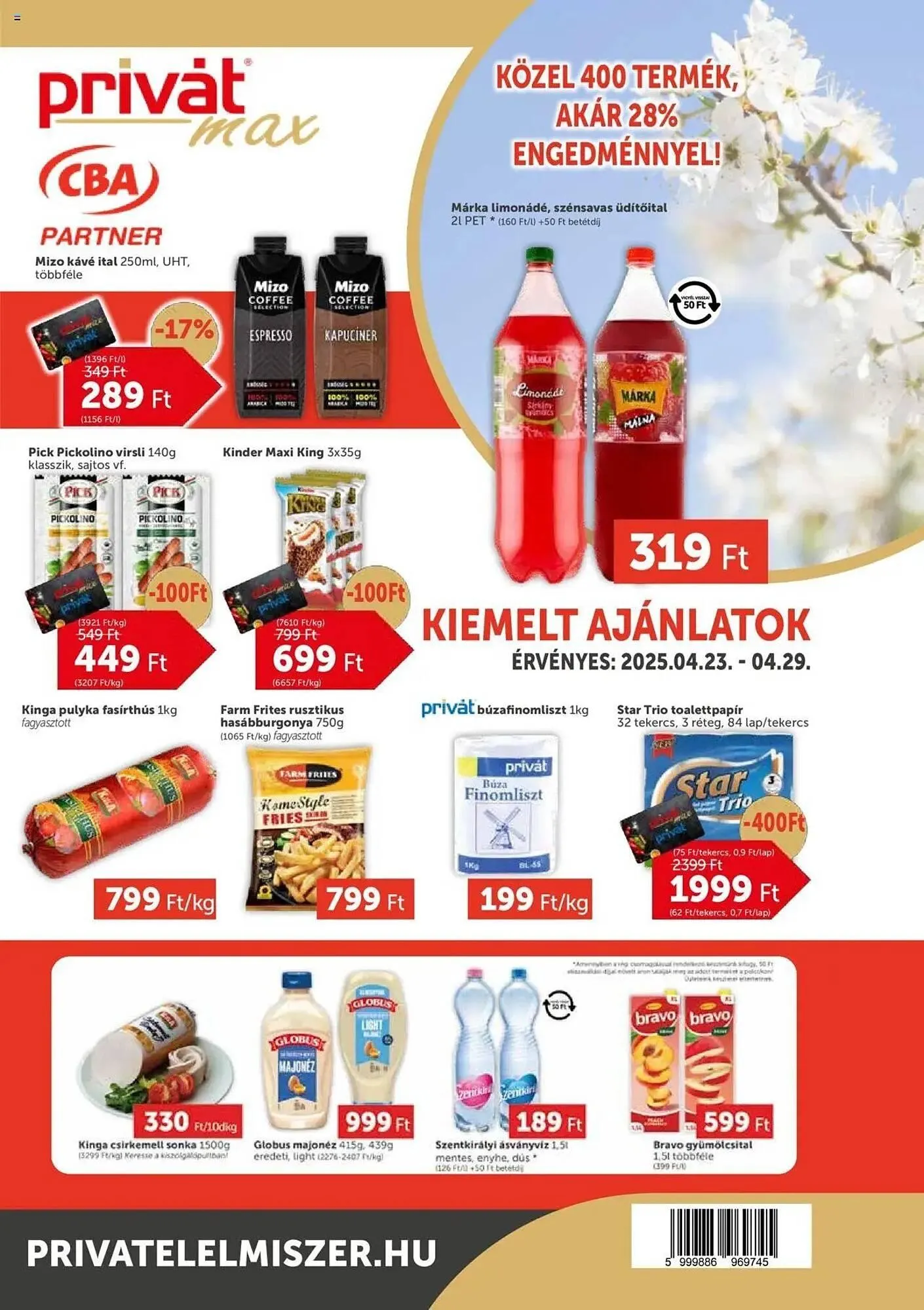 Katalógus PRIVÁT akciós újság április 23.-tól április 29.-ig 2025. - Oldal 1