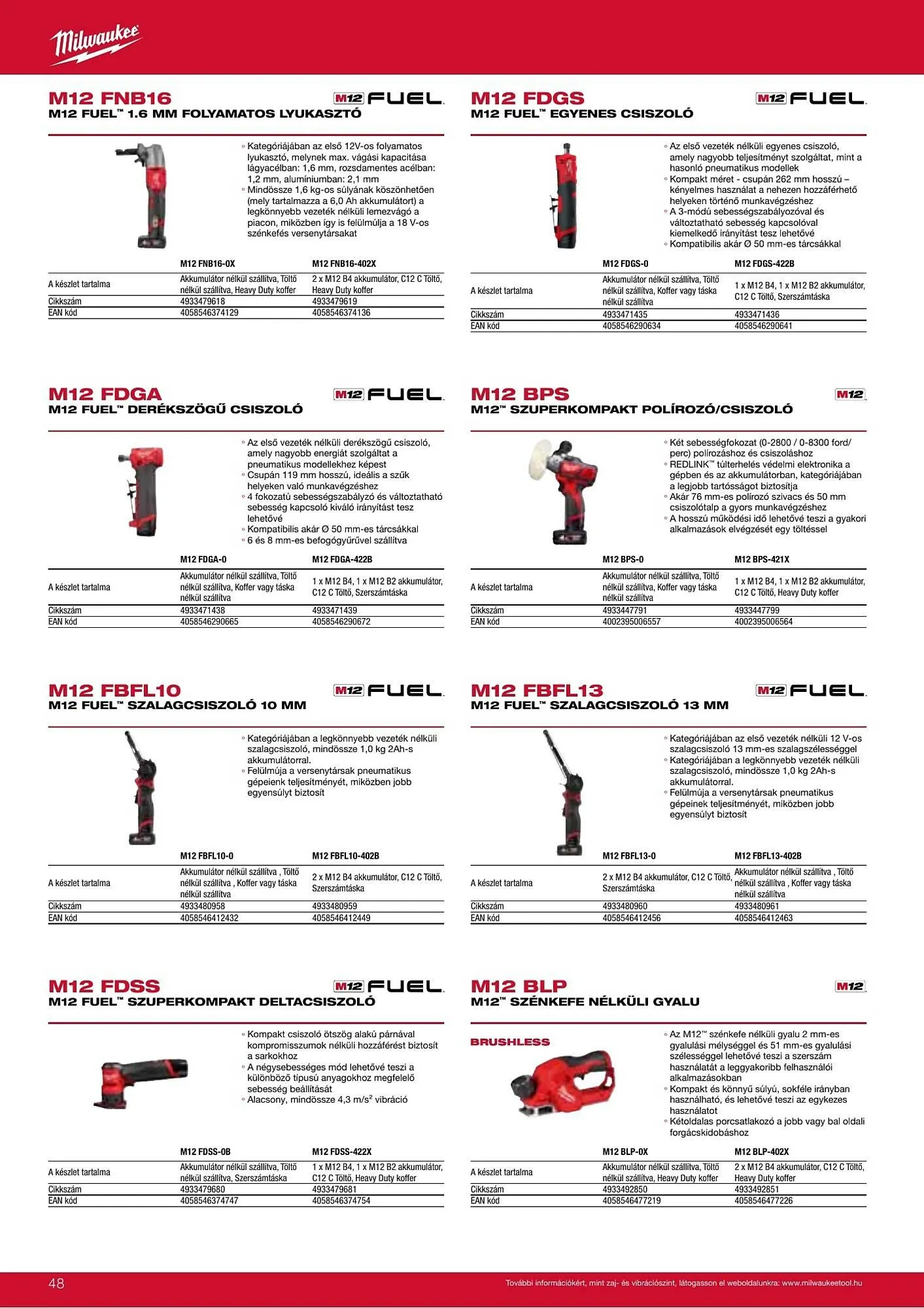 Katalógus Milwaukeetool akciós újság augusztus 14.-tól december 31.-ig 2025. - Oldal 48