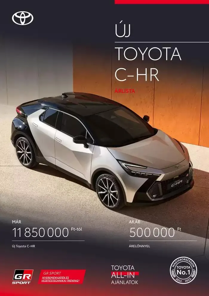 Katalógus Új Toyota C-HR Hybrid október 2.-tól október 2.-ig 2025. - Oldal 1
