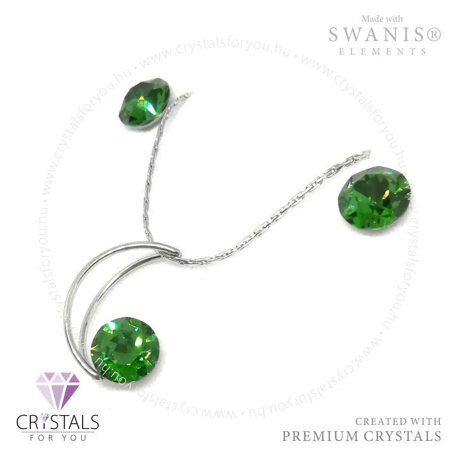 Hold alakú ékszerszett Swanis® prémium kristállyal díszítve