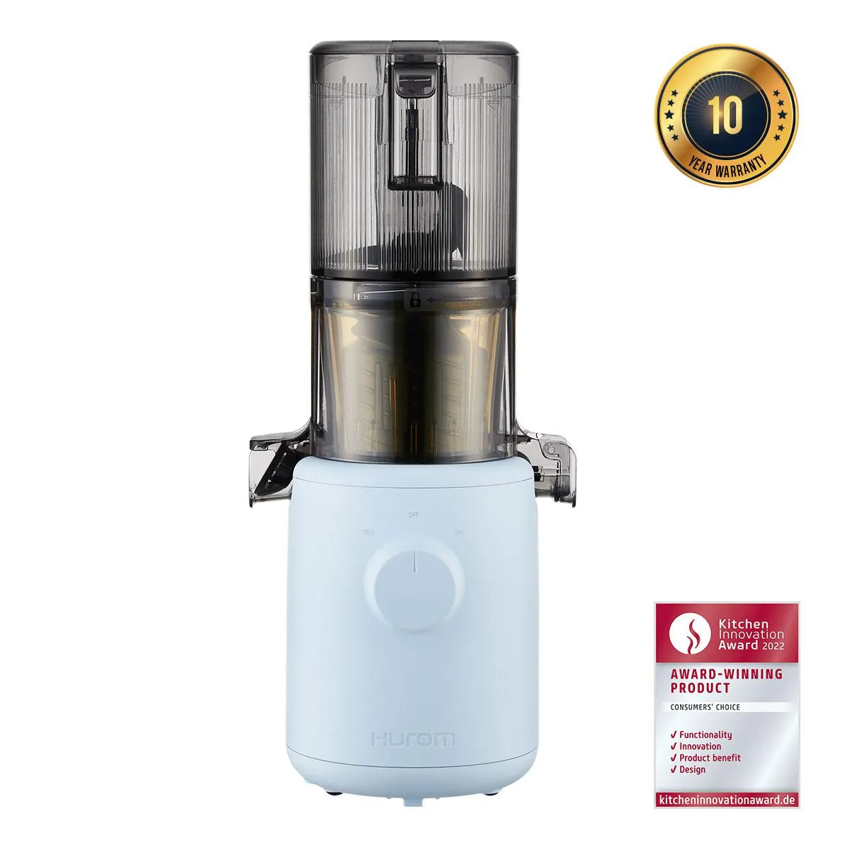 Hurom H310A Slow Juicer (ÉGKÉK) + Juice Biblia
