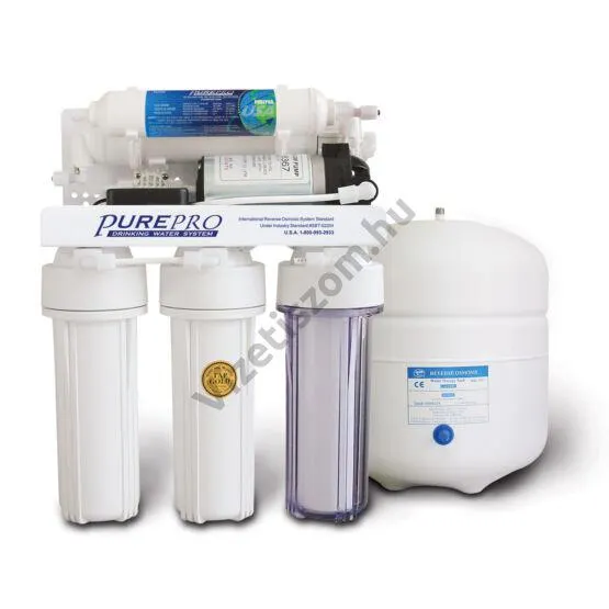 PurePro RO EC105P ozmózis víztisztító nyomásfokozóval