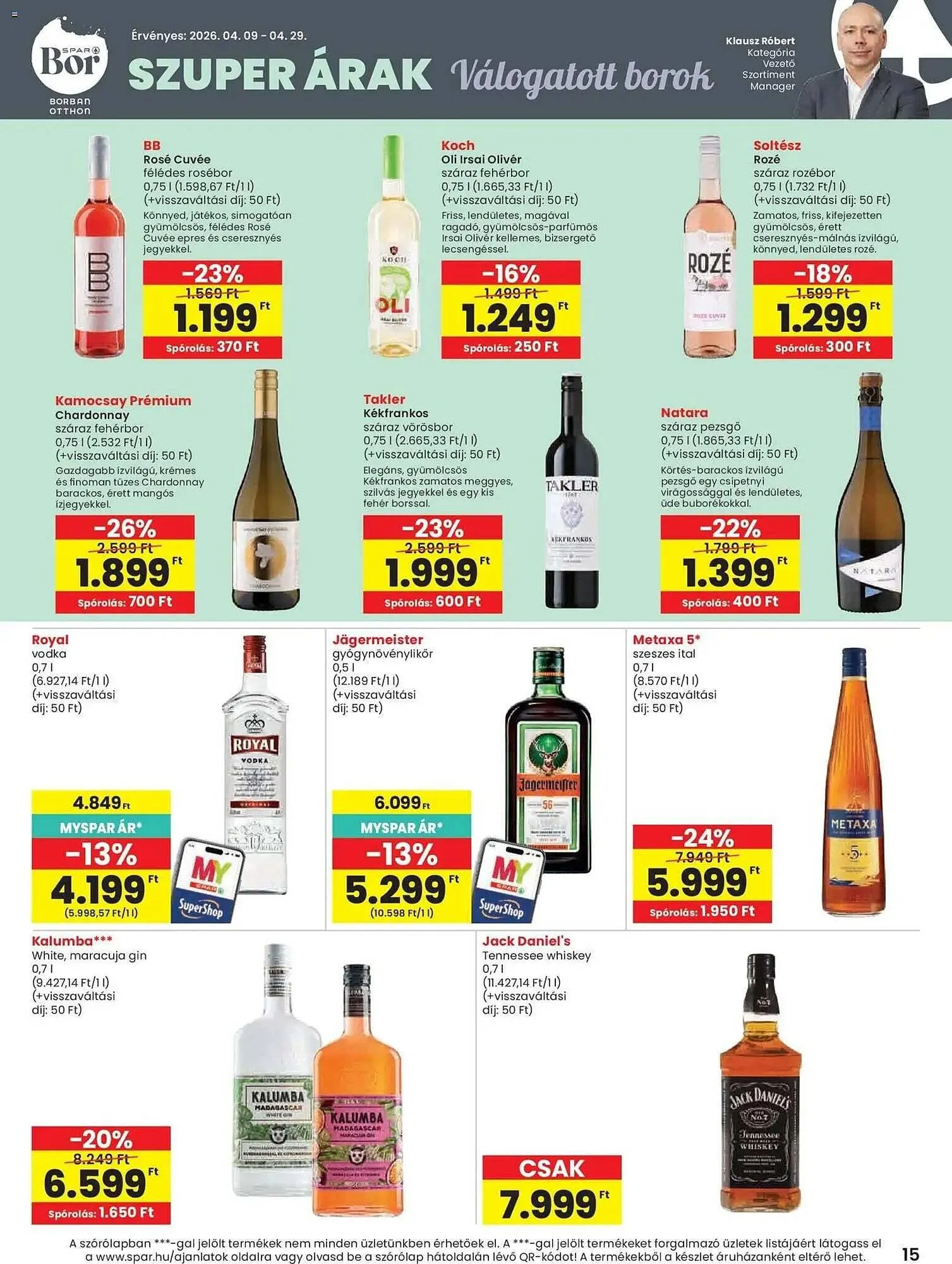 Katalógus Spar akciós újság április 9.-tól április 15.-ig 2026. - Oldal 15