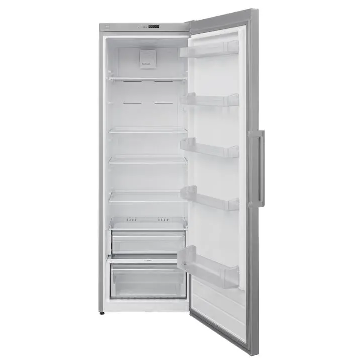 Heinner HF-V401NFSE++ egyajtós hűtőszekrény, 389 l, No Frost, Elektronikus vezérlés, LED világítás, E energiaosztály, M 186 cm, Ezüst