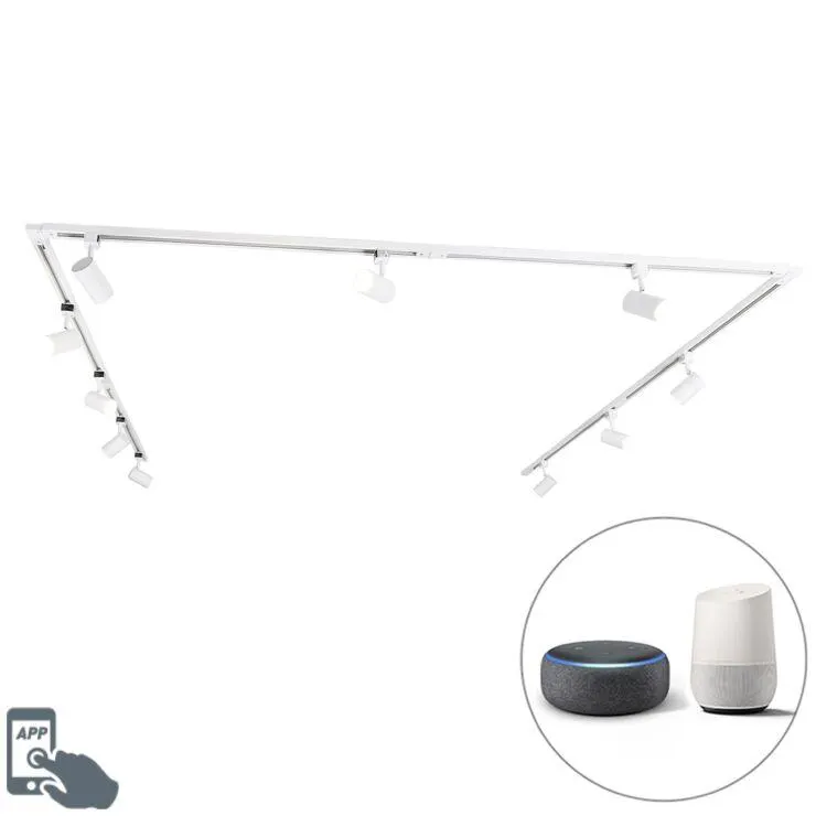 Intelligens sínrendszer 10 foltos 1 fázisú fehér Wifivel GU10 - Jeana