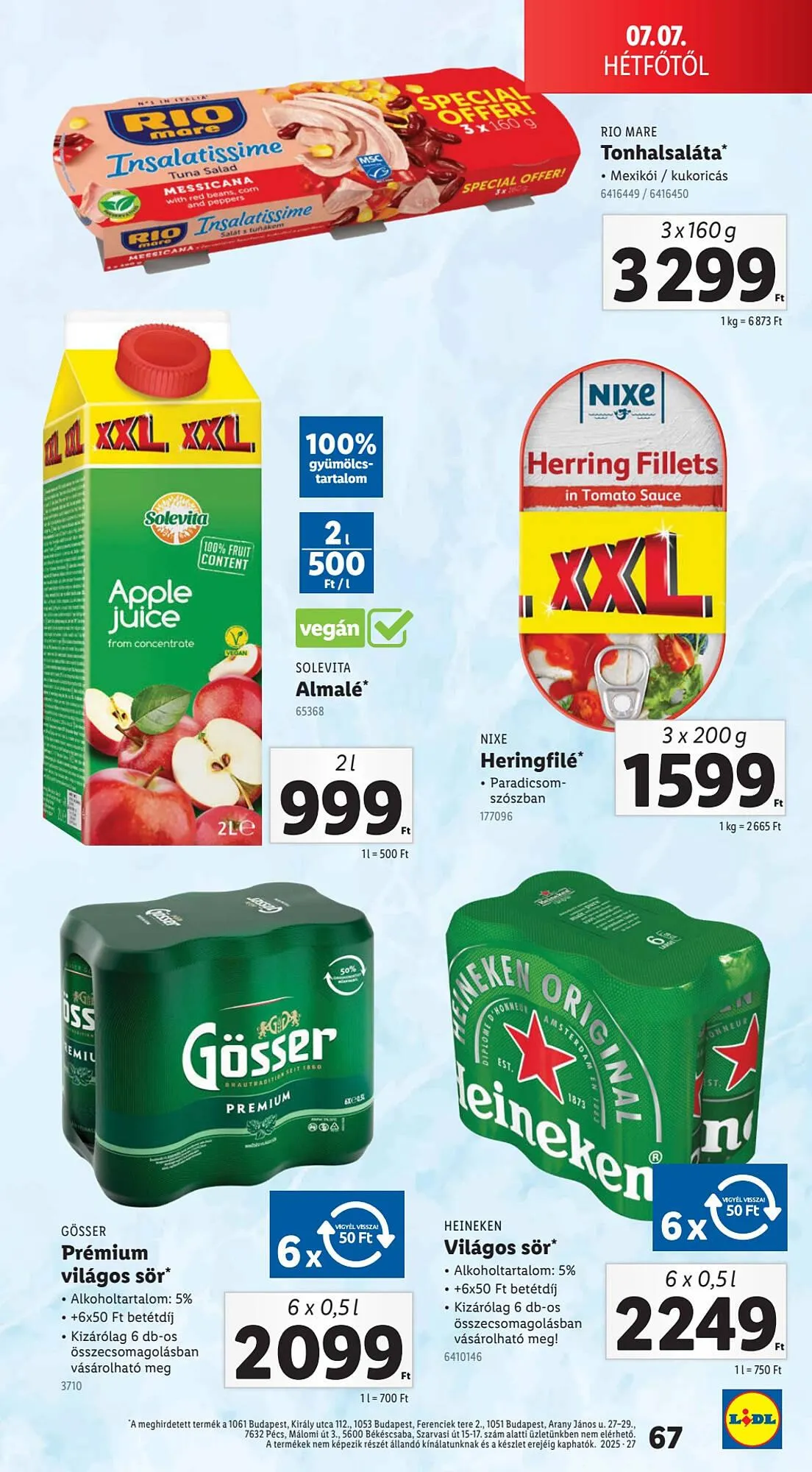 Katalógus Lidl akciós újság július 3.-tól július 9.-ig 2025. - Oldal 67