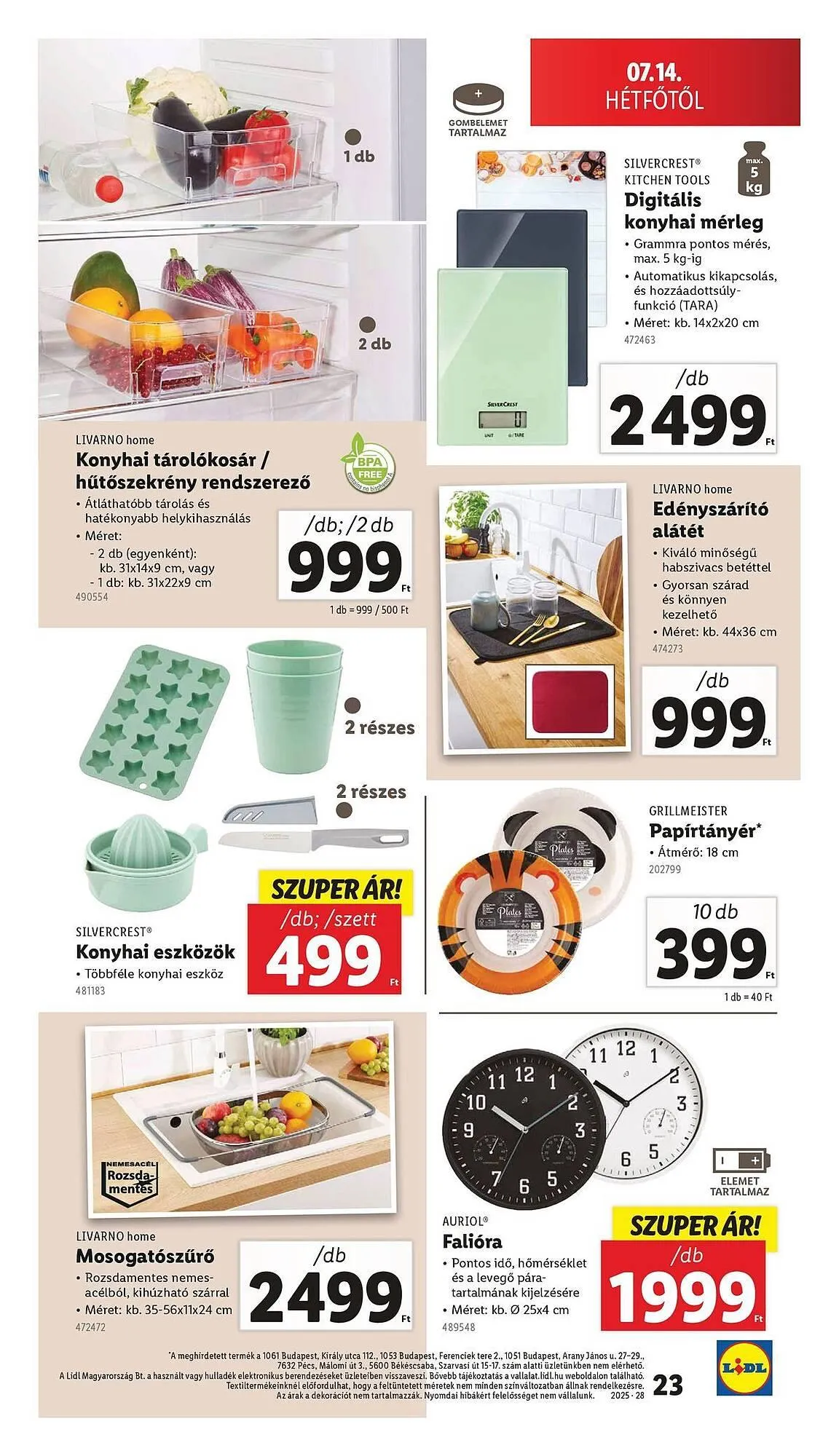 Katalógus Lidl akciós újság július 10.-tól július 16.-ig 2025. - Oldal 23