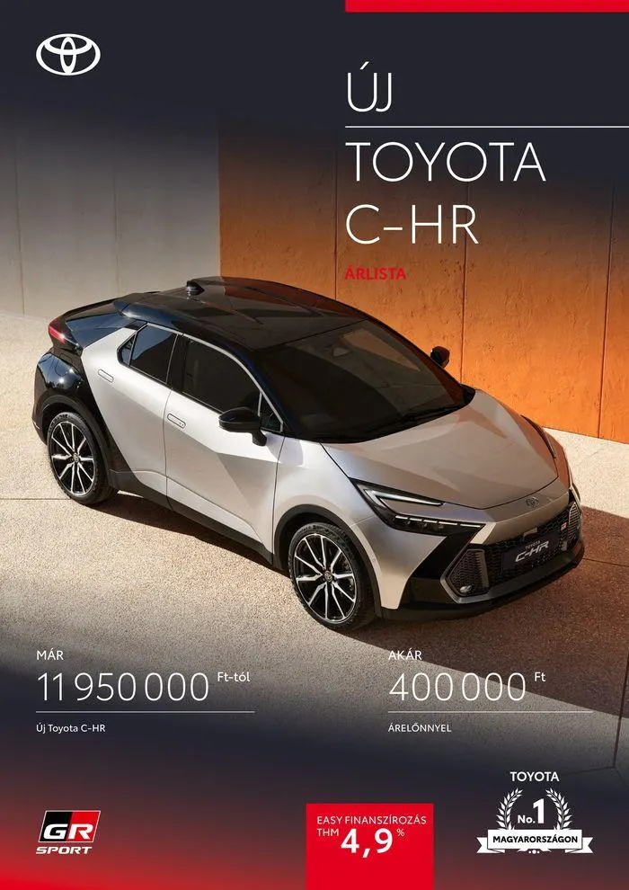 Katalógus Új Toyota C-HR Hybrid. november 27.-tól november 25.-ig 2024. - Oldal 1