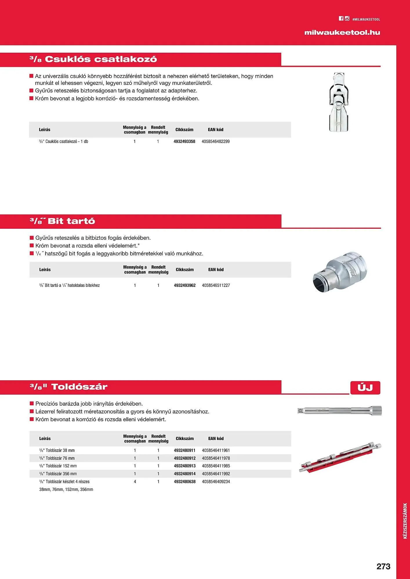Katalógus Milwaukeetool akciós újság augusztus 14.-tól december 31.-ig 2024. - Oldal 273