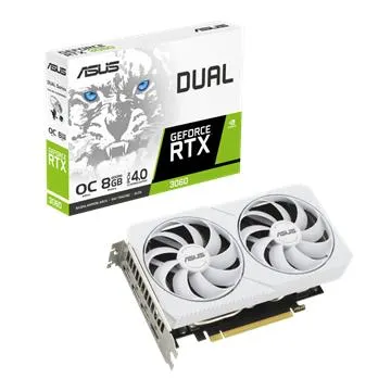 ASUS NVIDIA RTX 3060 8GB GDDR6 - DUAL-RTX3060-O8G-WHITE