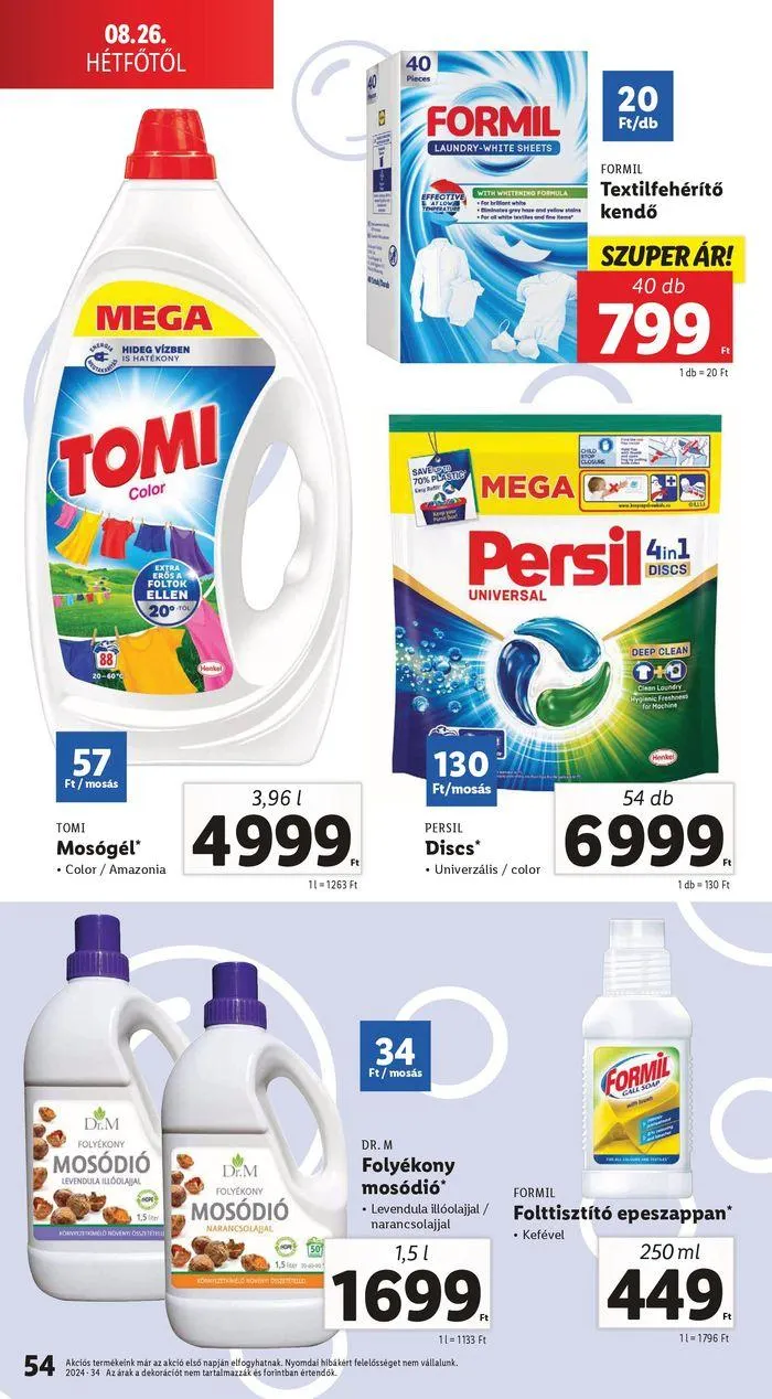 Katalógus Akciós újság – 34. hét augusztus 22.-tól augusztus 28.-ig 2024. - Oldal 54