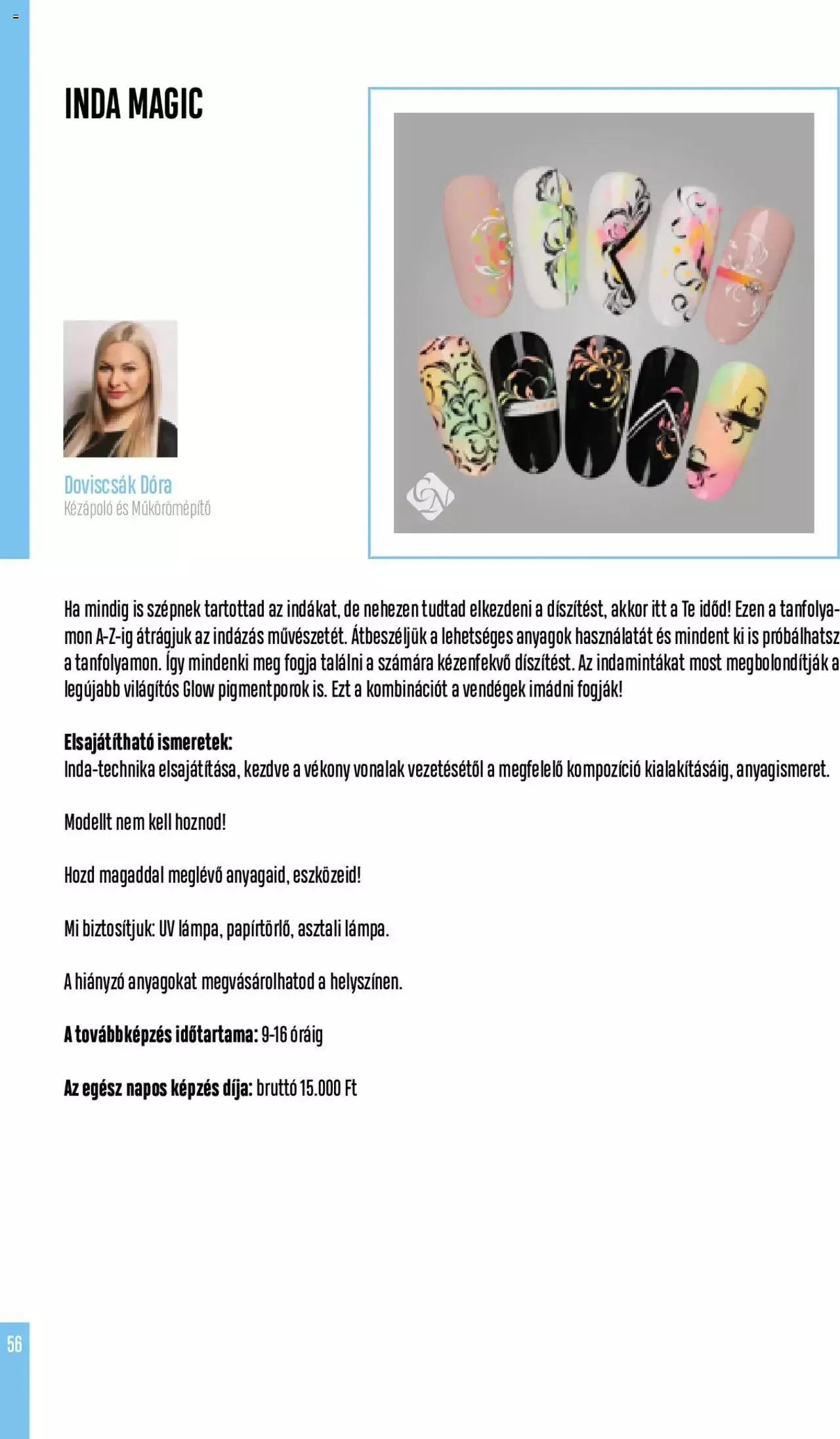 Katalógus Crystal Nails - Oktatási kézikönyv szeptember 5.-tól december 31.-ig 2023. - Oldal 56