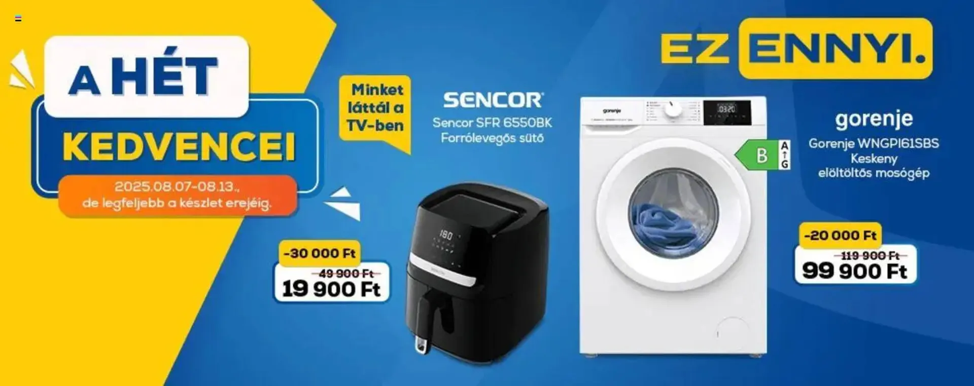 Katalógus Euronics akciós újság augusztus 7.-tól augusztus 13.-ig 2025. - Oldal 1