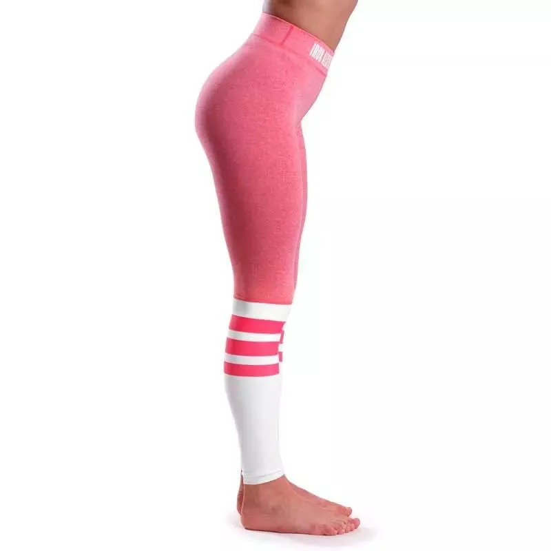 Női leggings Stripes - Iron Aesthetics, rózsaszín