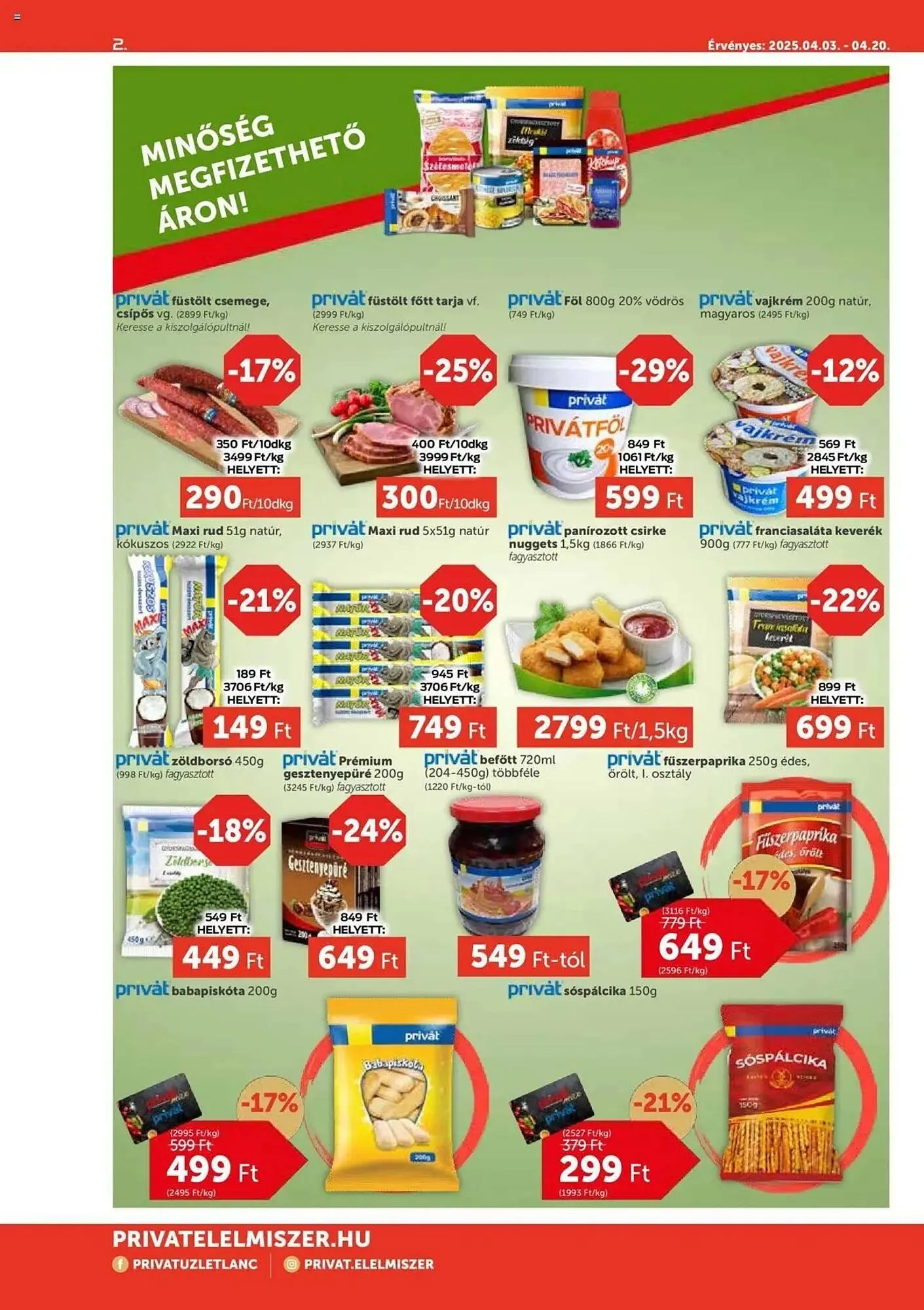 Katalógus PRIVÁT akciós újság április 3.-tól április 20.-ig 2025. - Oldal 2