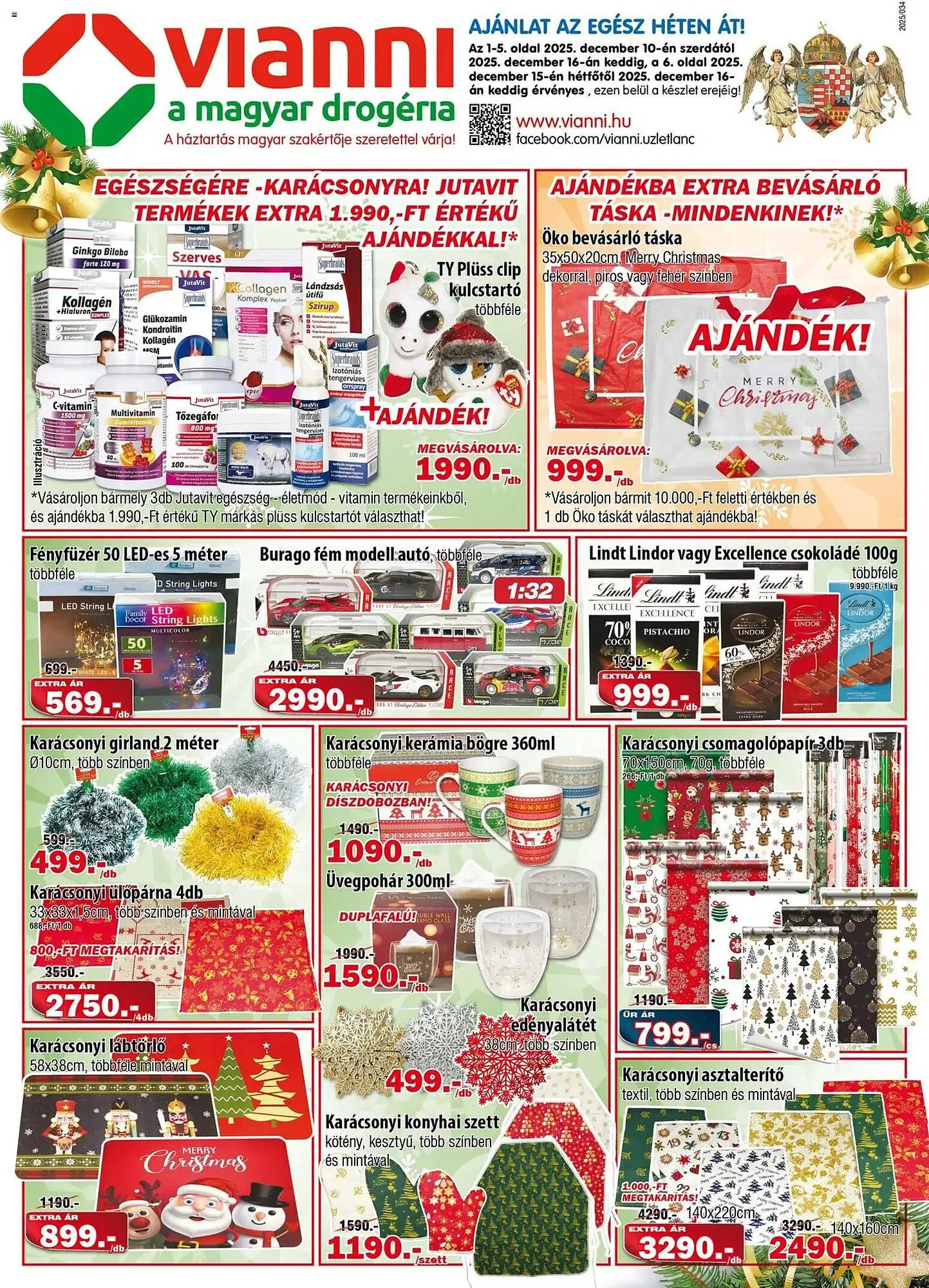 Katalógus Vianni Drogéria akciós újság december 10.-tól december 16.-ig 2025. - Oldal 1