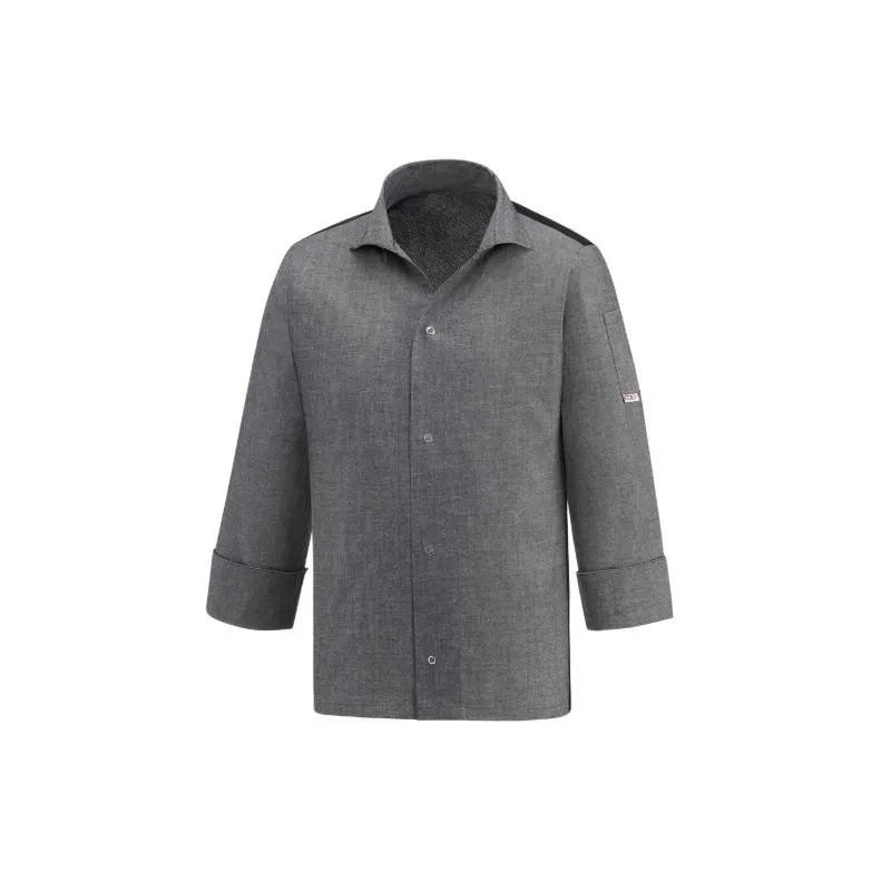 EGOchef VIP ingszabású szakácskabát UNISZEX - szürke - hosszú ujjú