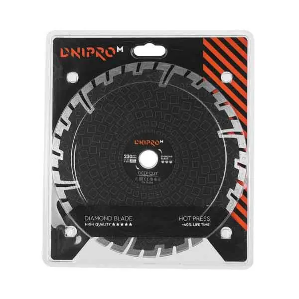 DNIPRO-M 230×22,2 Szegmenses DEEP CUT Kőzetvágó