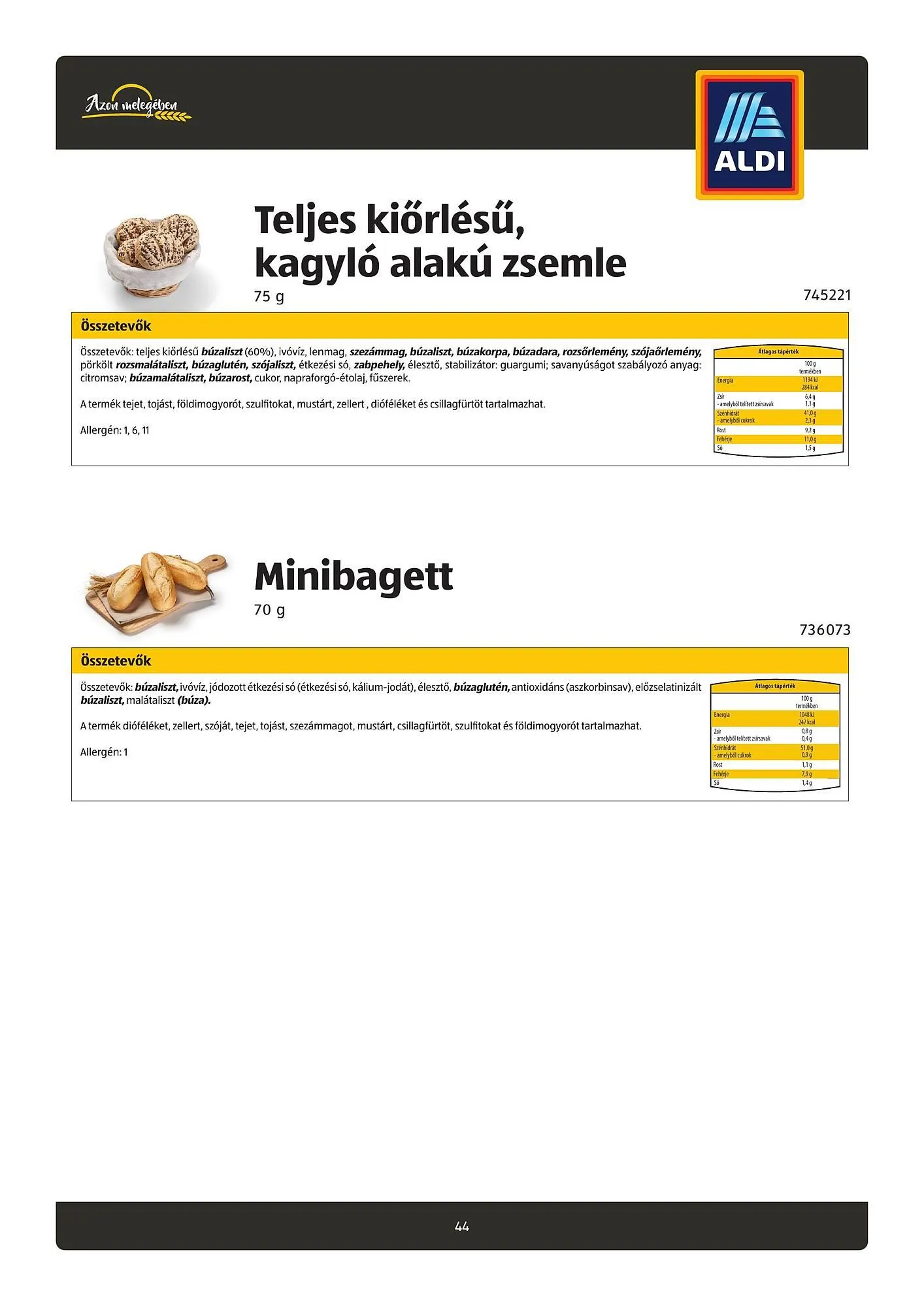 Katalógus ALDI akciós újság január 23.-tól február 19.-ig 2025. - Oldal 44