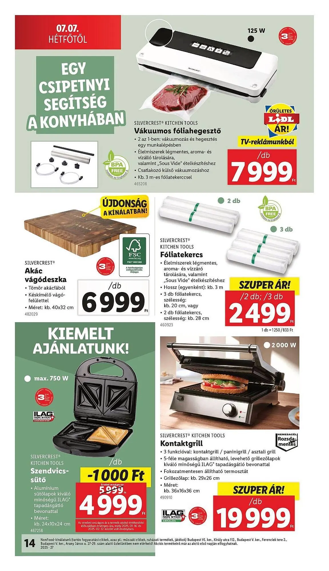 Katalógus Lidl akciós újság július 3.-tól július 9.-ig 2025. - Oldal 14