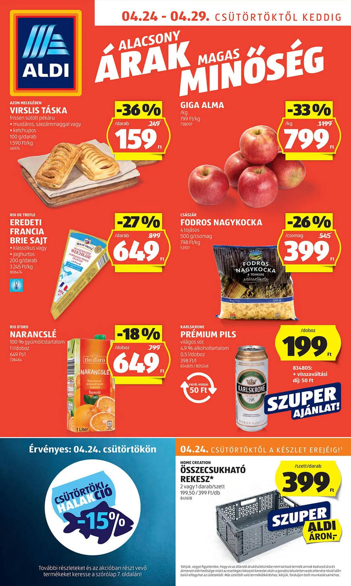Katalógus ALDI akciós újság április 24.-tól április 29.-ig 2025. - Oldal 1