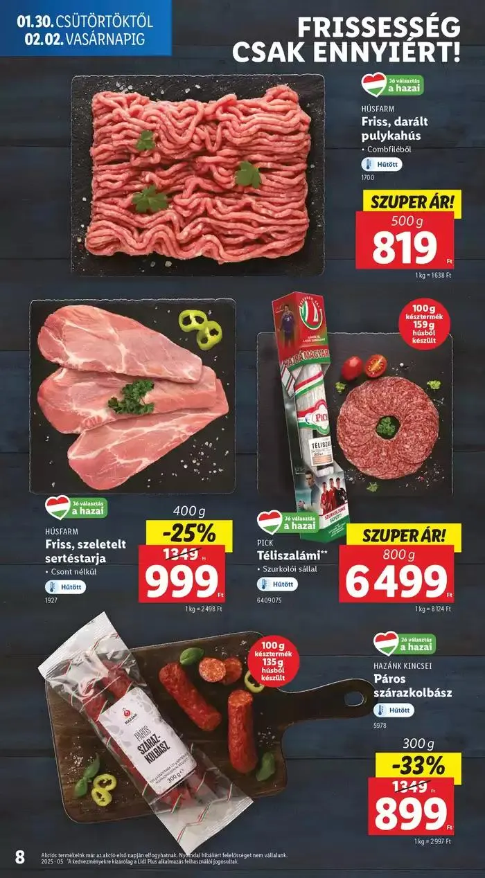 Katalógus Akciós újság – 05. hét január 30.-tól február 5.-ig 2025. - Oldal 8
