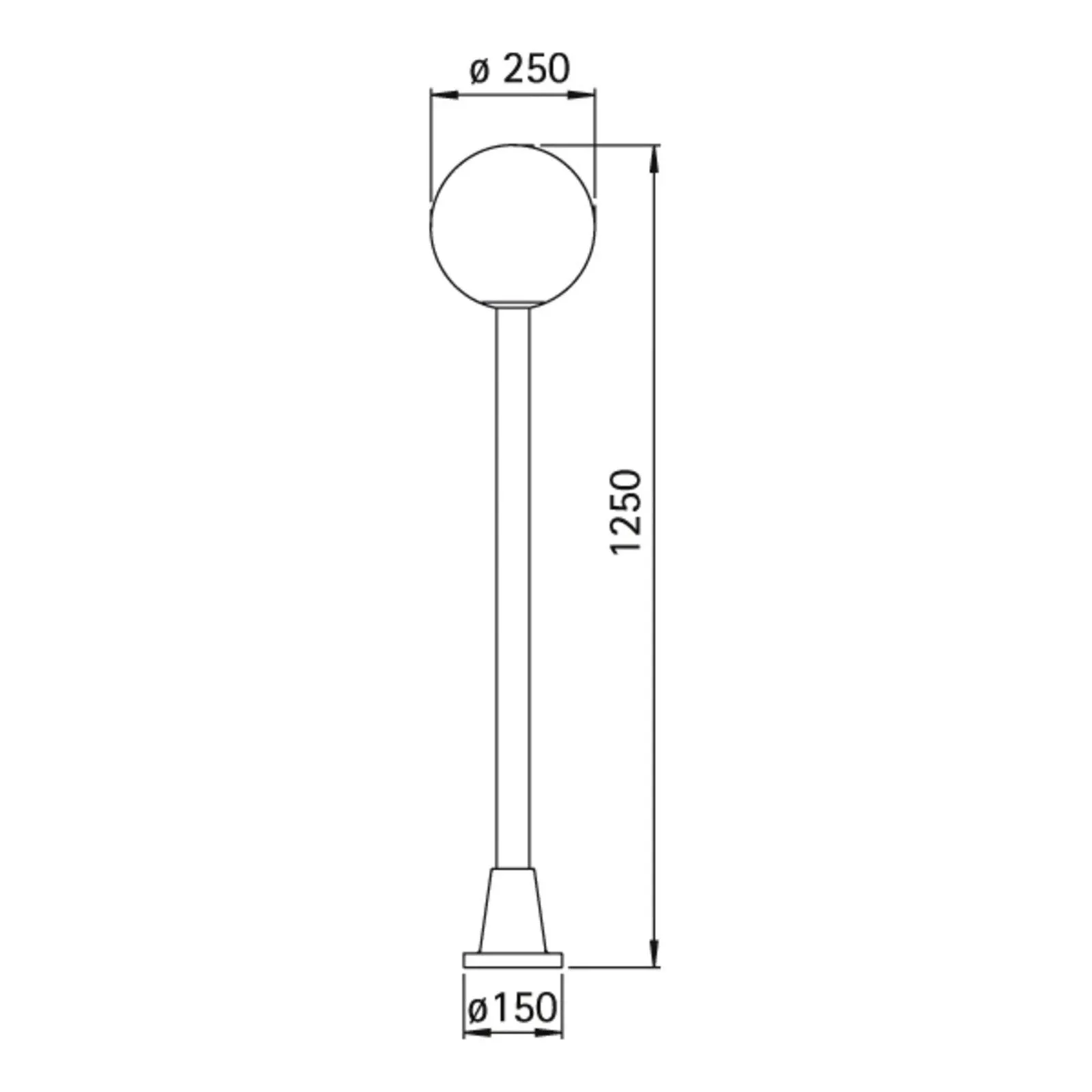 ösvény lámpa tiszta kristálygömb, fekete