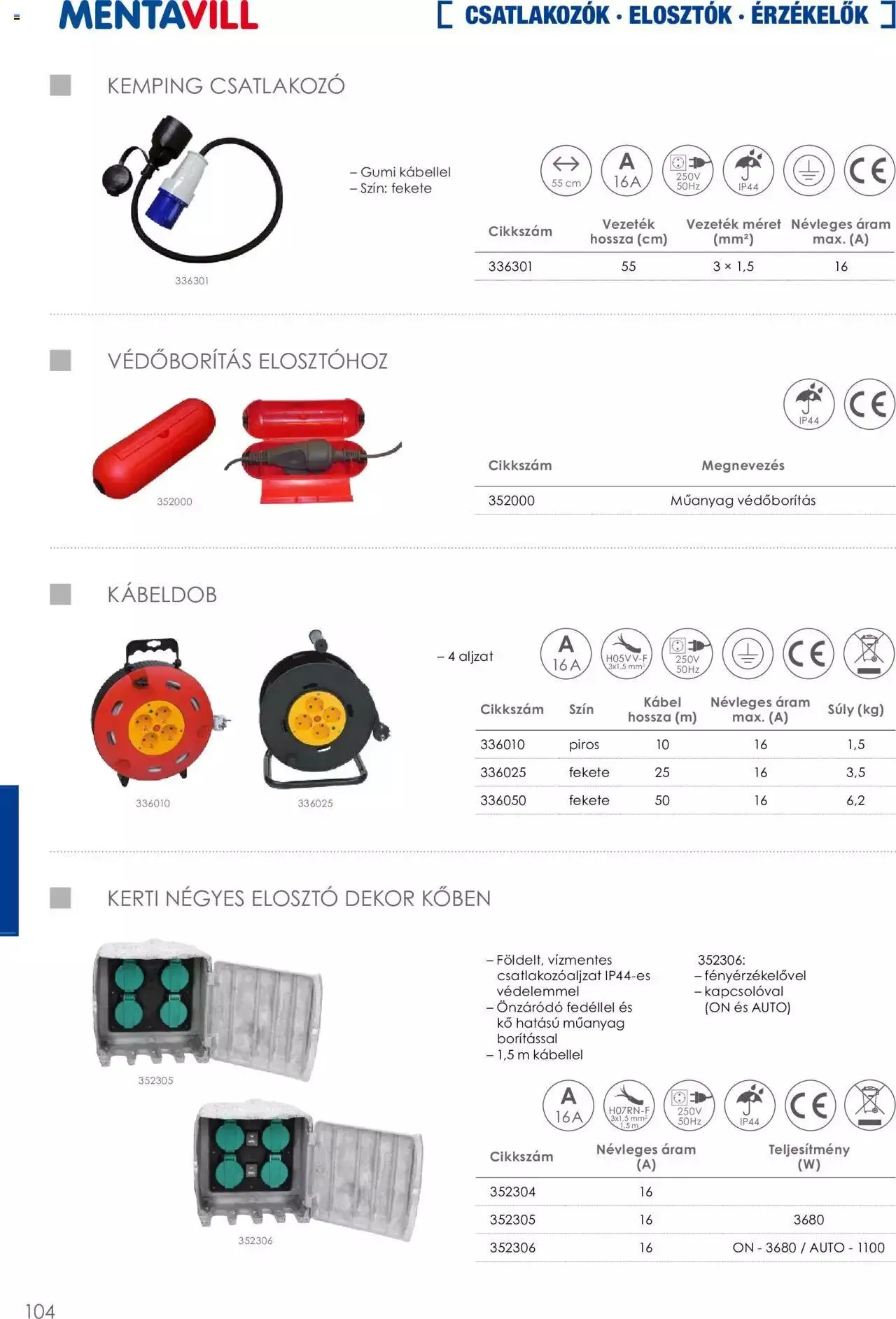 Katalógus Mentavill - Termékkatalógus 2022-2023 december 21.-tól december 31.-ig 2024. - Oldal 104