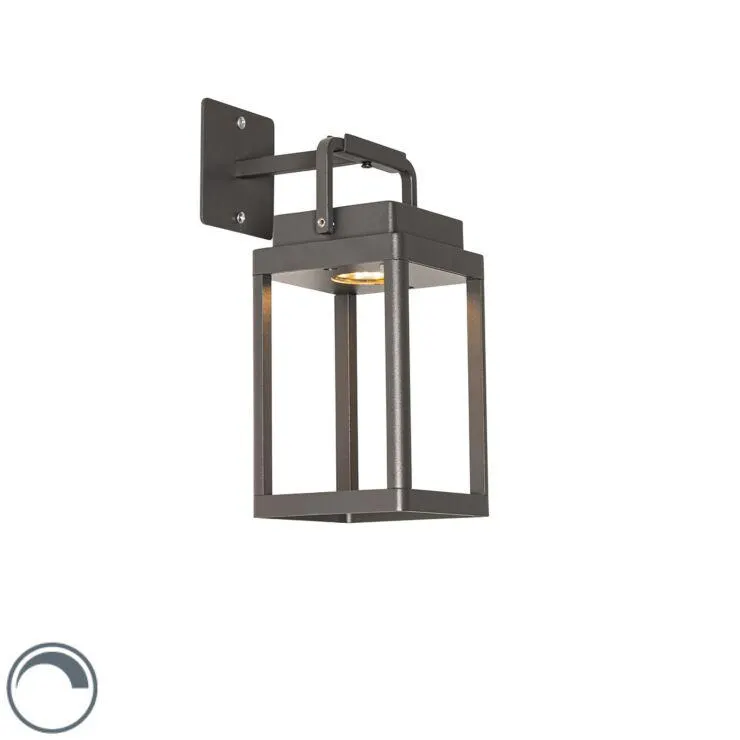 Kültéri fali lámpa sötétszürke, LED-del tölthető - Yara