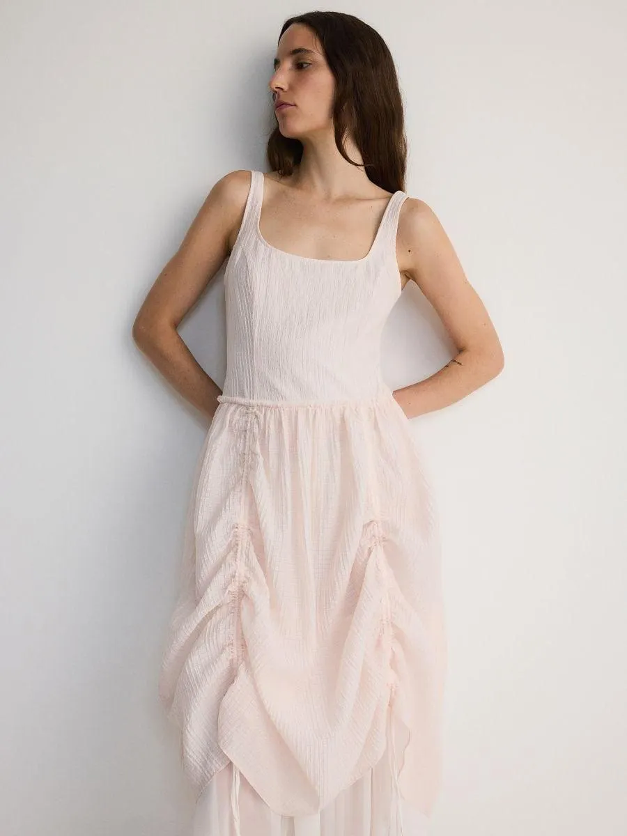 Midi šaty s lyocellem