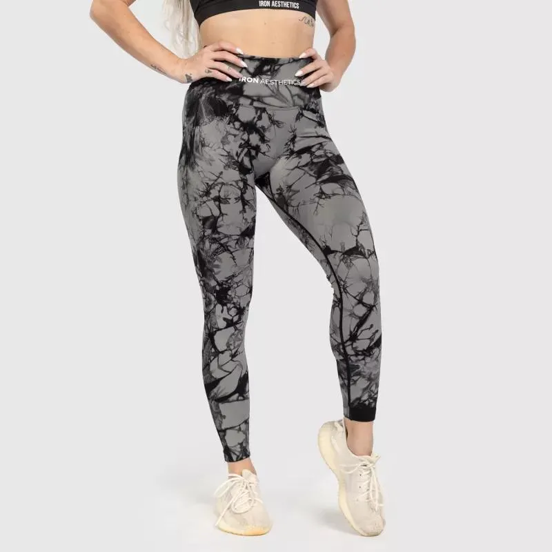 Magasderekú varrás nélküli leggings Iron Aesthetics Marble, G&B