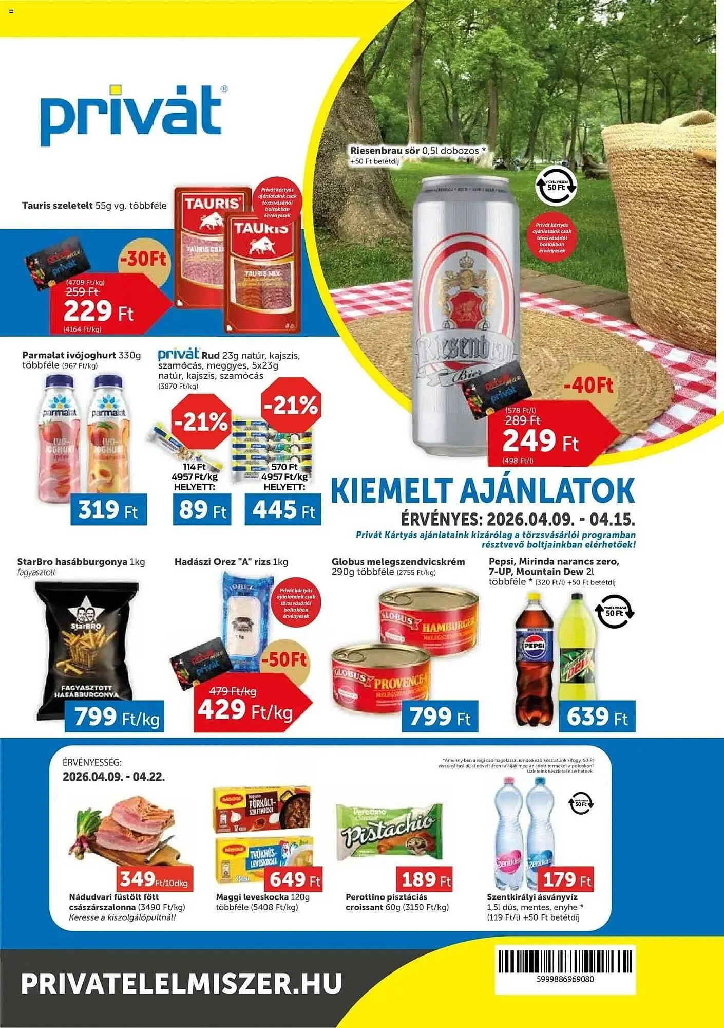Katalógus PRIVÁT akciós újság április 9.-tól április 15.-ig 2026. - Oldal 1