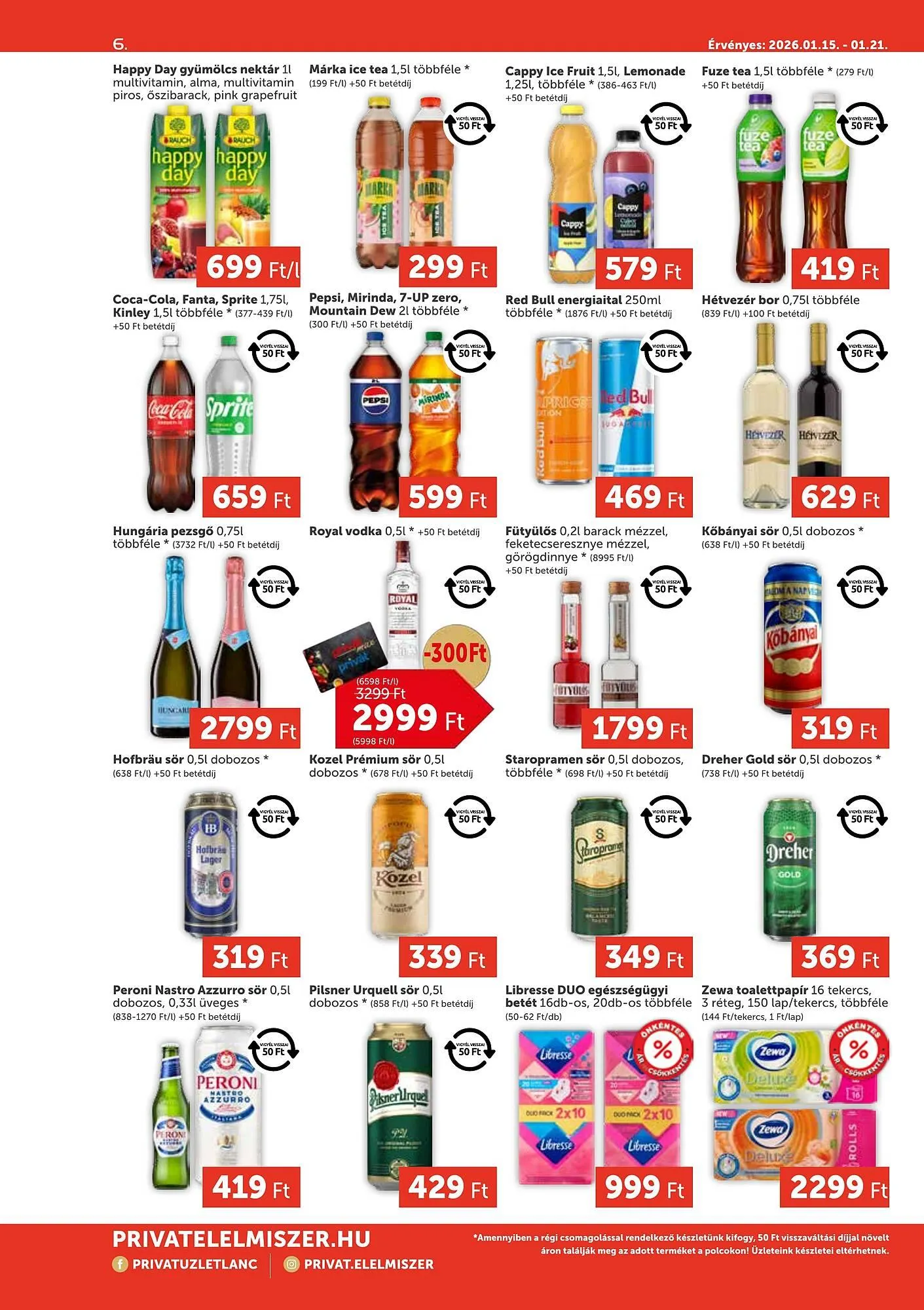 Katalógus PRIVÁT akciós újság január 15.-tól január 21.-ig 2026. - Oldal 6